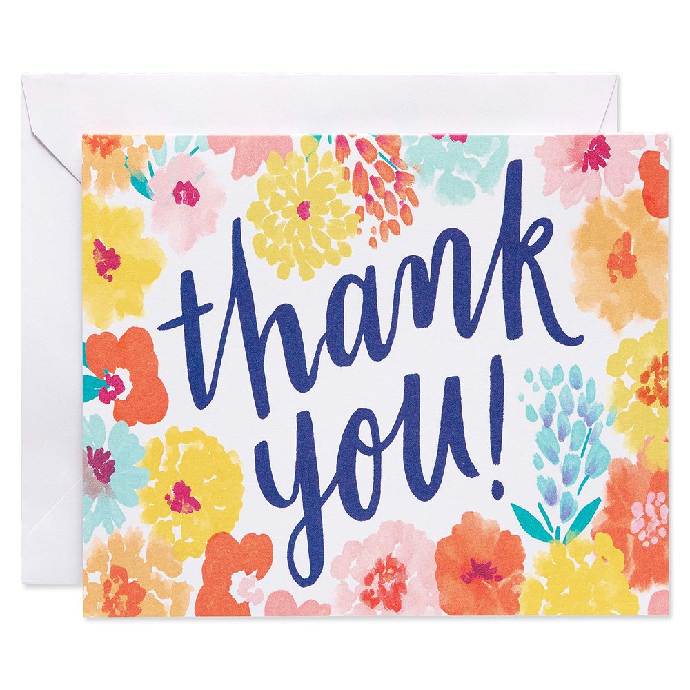 American Greetings Baby Thank-You Cards with Envelopes, 48 Count, Floral Pattern