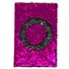 Compagno Sequin Notebook, Reversible Design, for School, Festivals & Disco, Pink/Silver view 1