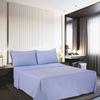 Homrealistic Collection 400 Thread Count Cotton Bedding Set for Double Bed, Violet, 4-Piece, 100% Long-Staple Cotton, Deep-Pocket up to 17 in. (43 cm), Twin Size, Baby Blue view 2