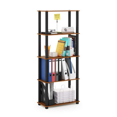 Furinno Turn-S-Tube 5-Tier Storage Shelf, Cherry
