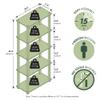 Furinno Turn-S-Tube 5-Tier Storage Shelf, Cherry view 3