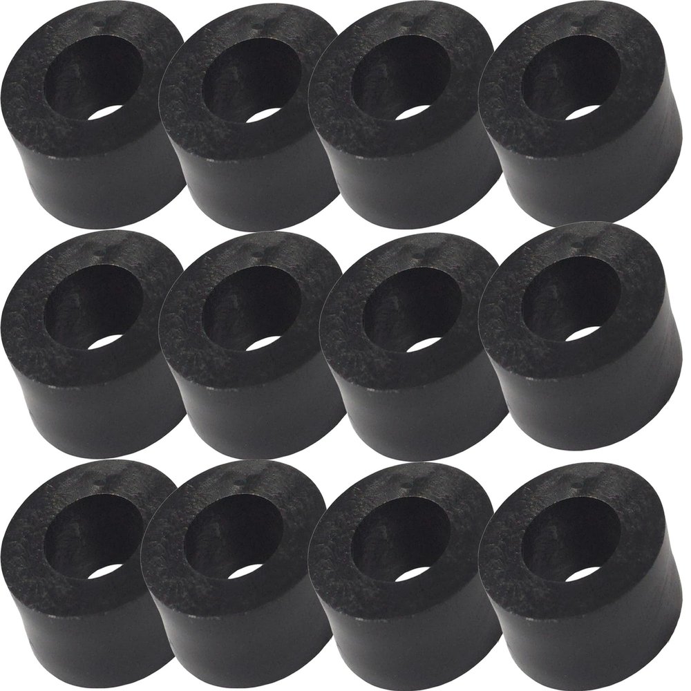 Black Nylon Plastic Spacers, 12-Pack (M8/8 mm, 20 mm)