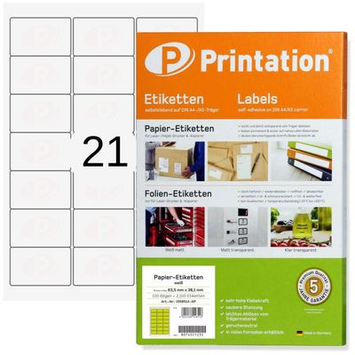 525 Printable Self-Adhesive Labels (63.5 x 38.1 mm) – Printation