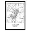 Bogota City Map, Nordic Style, Black and White, A3 Poster with Black Frame, Printed on 250 gsm Paper, Wall Art for Living Room and Bedroom view 1
