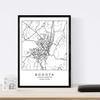 Bogota City Map, Nordic Style, Black and White, A3 Poster with Black Frame, Printed on 250 gsm Paper, Wall Art for Living Room and Bedroom view 3