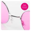 Pink Round Hippie Glasses, 1970s Style, Disco, Lennon, Costume Band Accessory (1 Piece) view 3