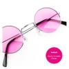 Pink Round Hippie Glasses, 1970s Style, Disco, Lennon, Costume Band Accessory (1 Piece) view 4