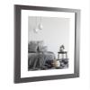 myposterframe Juno Picture Frame, 68 × 91 cm, Matte Silver, White Backing, 1 mm Clear Acrylic Glazing view 1