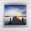 myposterframe Juno Picture Frame, 68 × 91 cm, Matte Silver, White Backing, 1 mm Clear Acrylic Glazing view 2