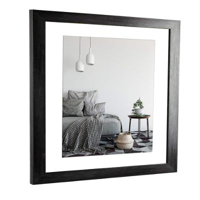 myposterframe Juno Picture Frame, 61 x 96 cm, Wiped Gray, White Backing, 1 mm Clear Acrylic Glazing