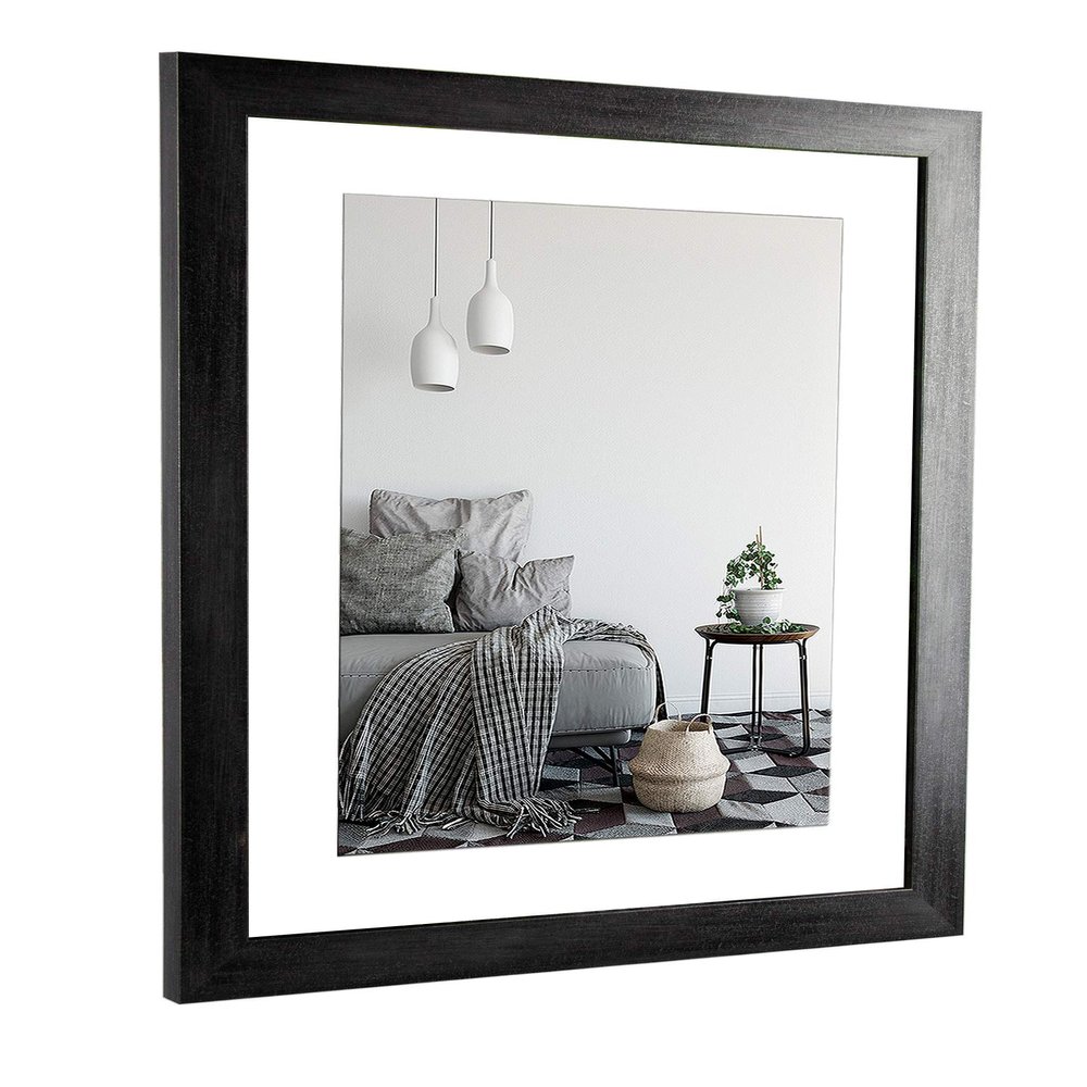 myposterframe Juno Picture Frame, 61 x 96 cm, Wiped Gray, White Backing, 1 mm Clear Acrylic Glazing