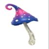 GlitZGlam Miniature Mushroom for Fairy Gardens, 7 in, Cotton Candy view 2