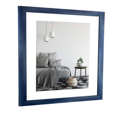 myposterframe Special Picture Frame 43 x 85 cm, Juno, Wiped Light Blue, White Backing, 1 mm Clear Acrylic Glazing