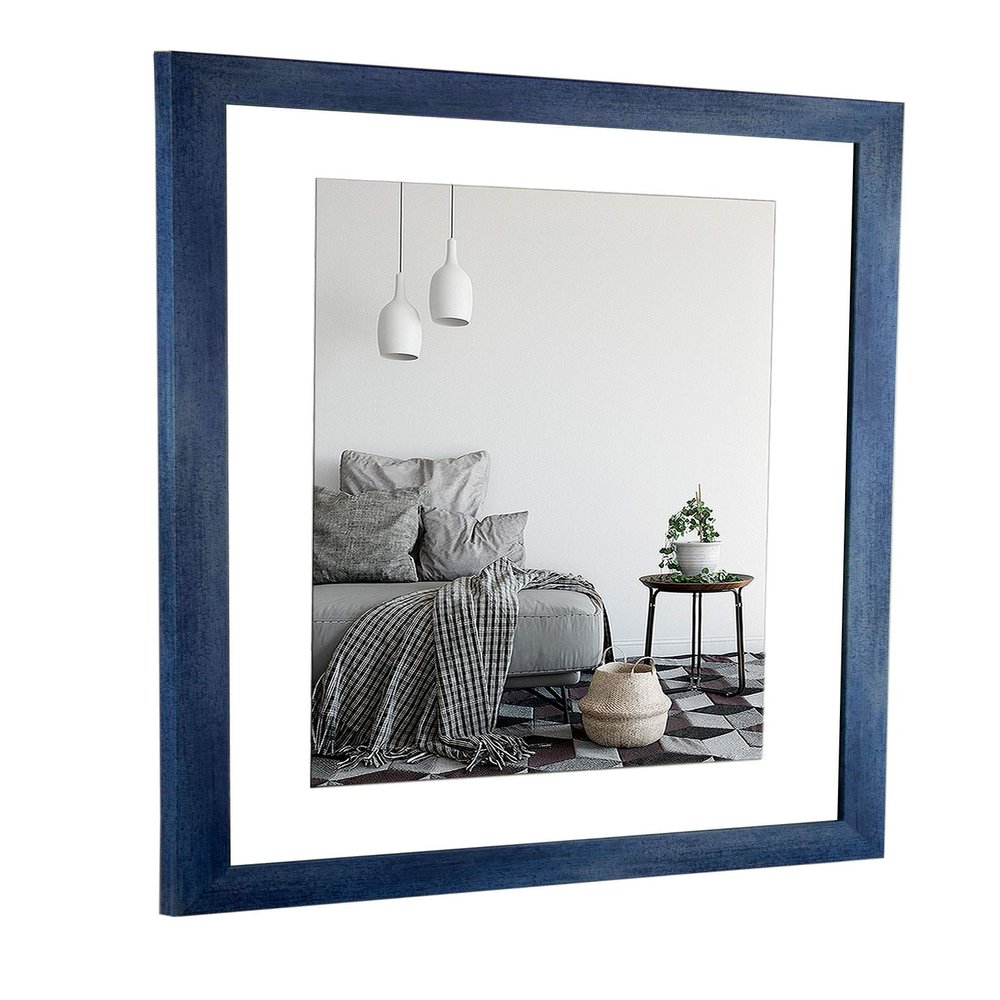 myposterframe Special Picture Frame 43 x 85 cm, Juno, Wiped Light Blue, White Backing, 1 mm Clear Acrylic Glazing
