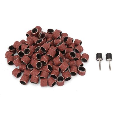 100-Piece 12 mm Sanding Flap Wheel Set with Mandrels