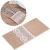 Rustic Jute Cutlery Pouches Set, 10-Piece view 1