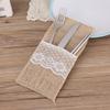 Rustic Jute Cutlery Pouches Set, 10-Piece view 4