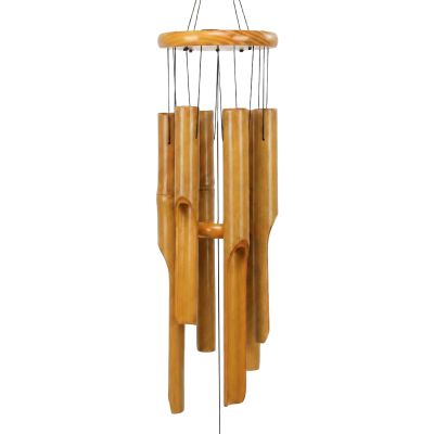 MUMTOP Bamboo Wind Chime, Outdoor Wooden Wind Chime with an Amazing Deep Tone for Garden, Patio, Home, or Outdoor Decor