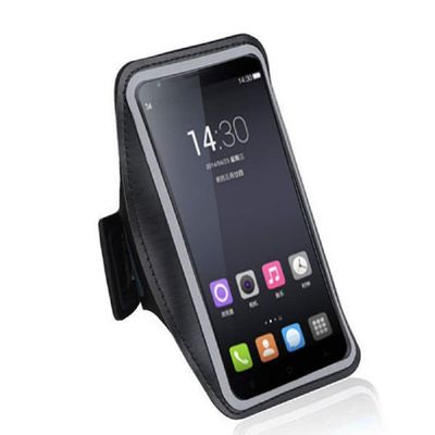 DFV mobile Sports Armband Pouch, Water-Resistant Neoprene, for Sharp AQUOS B10 (2018), Black