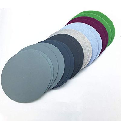 TOOLSTAR Sanding Disc Pads, 1500 Grit, 75 mm, Wet and Dry, Hook-and-Loop, 10-Piece Set