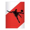 Kartenkaufrausch 2 Stylish Soccer Player DIN A4 Notebooks, Red, Blank, 16 Sheets Each view 1