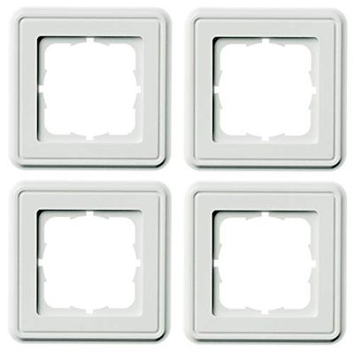 Telegärtner Cover Frame, Alpine White, AMJ45, 80 x 80 mm, 1-Gang, 4-Pack