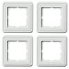 Telegärtner Cover Frame, Alpine White, AMJ45, 80 x 80 mm, 1-Gang, 4-Pack view 1