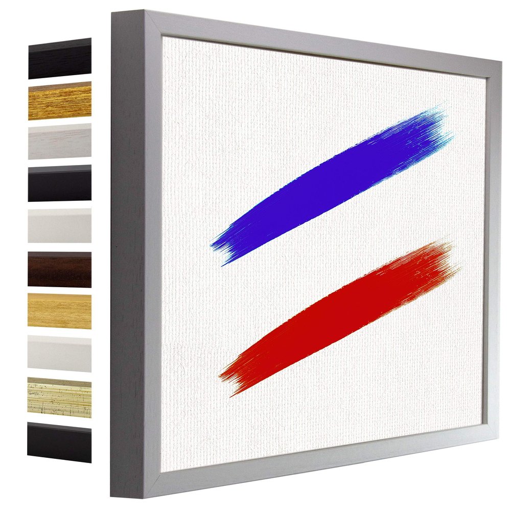 myposterframe Nordica Blank Wood Frame for Canvas, 31 x 68 cm, White-Grained, No Glazing