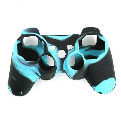Uteruik Premium Super Grip Glow Black/Blue Silicone Case for Sony PlayStation PS3 Controller, 1-Piece