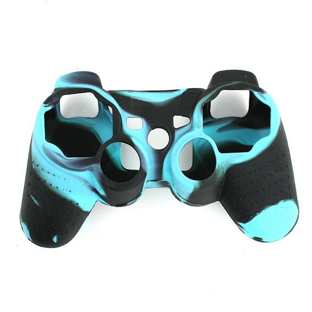 Uteruik Premium Super Grip Glow Black/Blue Silicone Case for Sony PlayStation PS3 Controller, 1-Piece