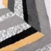 TAPISO Maya Short-Pile Runner Rug, Modern Gray/White/Yellow/Black Stripes, KOTEX, 100 x 440 cm view 3