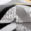 TAPISO Maya Short-Pile Runner Rug, Modern Gray/White/Yellow/Black Stripes, KOTEX, 100 x 440 cm view 4
