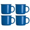noTrash2003 Vintage-Look Ceramic Coffee Mugs, 4-Piece Set, 350 ml, Blue view 1