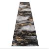 TAPISO Maya Runner Rug, Cut-to-Length, Low-Pile, Gray/Yellow/Black Blurred Mottled Design, KOTEX, 70 x 390 cm view 2