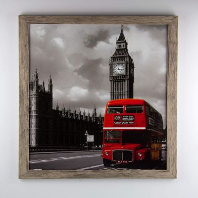 myposterframe Kallisto Modern Wood-Effect Picture Frame, 41 x 75 cm, Rustic Oak, 1 mm Anti-Glare Acrylic Glass