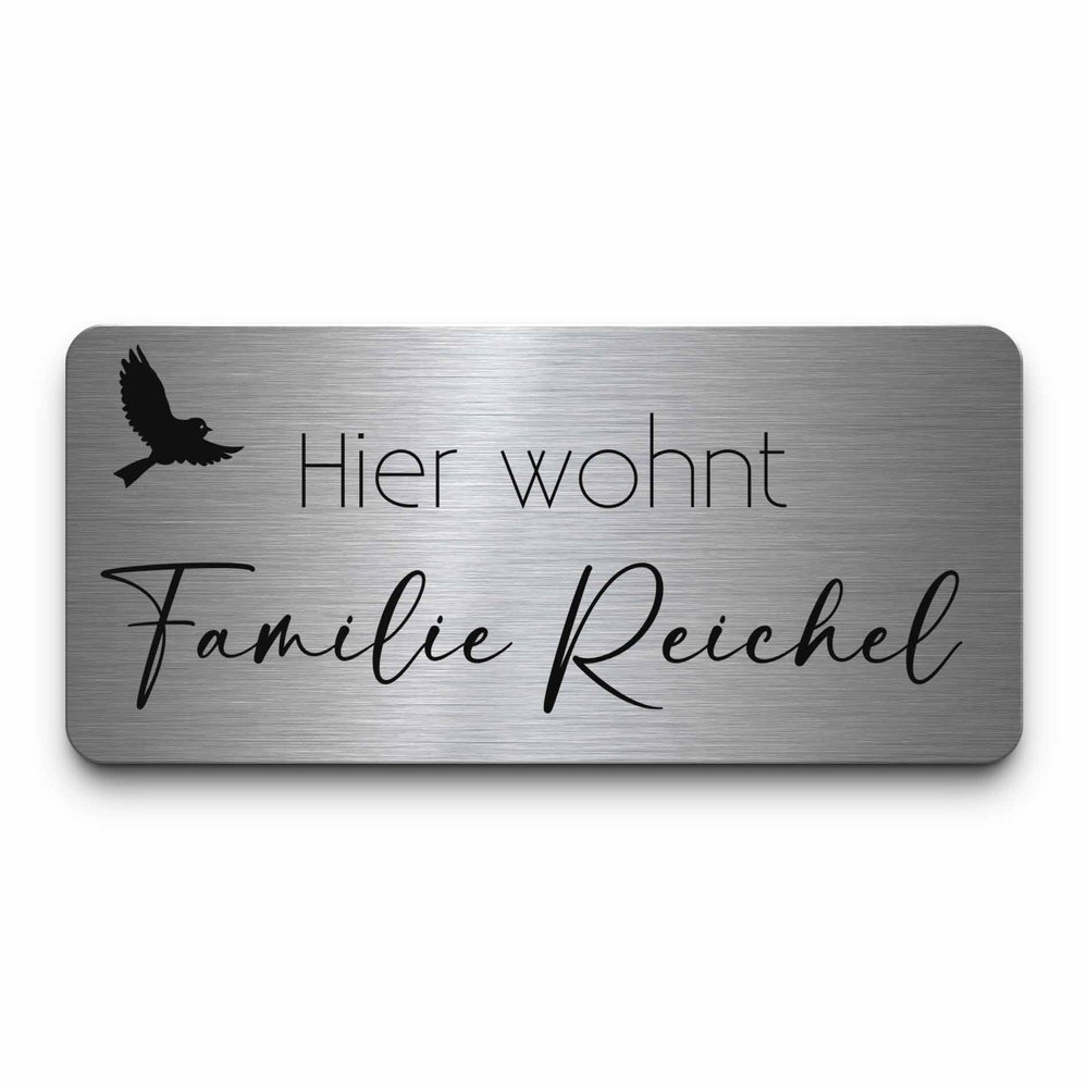 Personalized Stainless Steel Door or Mailbox Sign with Engraving