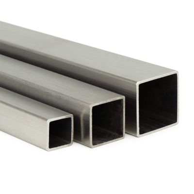 V2A Stainless Steel Square Tube K240 | W×H×T 10×10×1 mm, L: 25 mm Cut Length