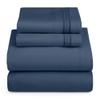 Hearth & Harbor RV Short Queen Bedding Set, Navy Blue, 4-Piece view 1