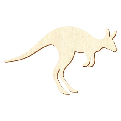 Wooden Kangaroo V1, 3–50 cm Wide – Craft Décor, 34 cm, Pack of 25