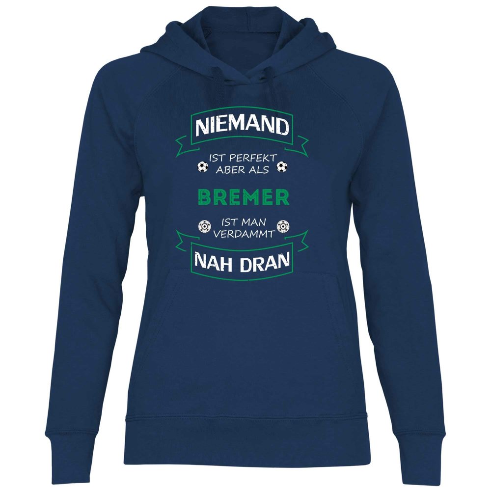 wowshirt Women's Hoodie Football Jersey Bremen, Size: M, Color: Deep Navy