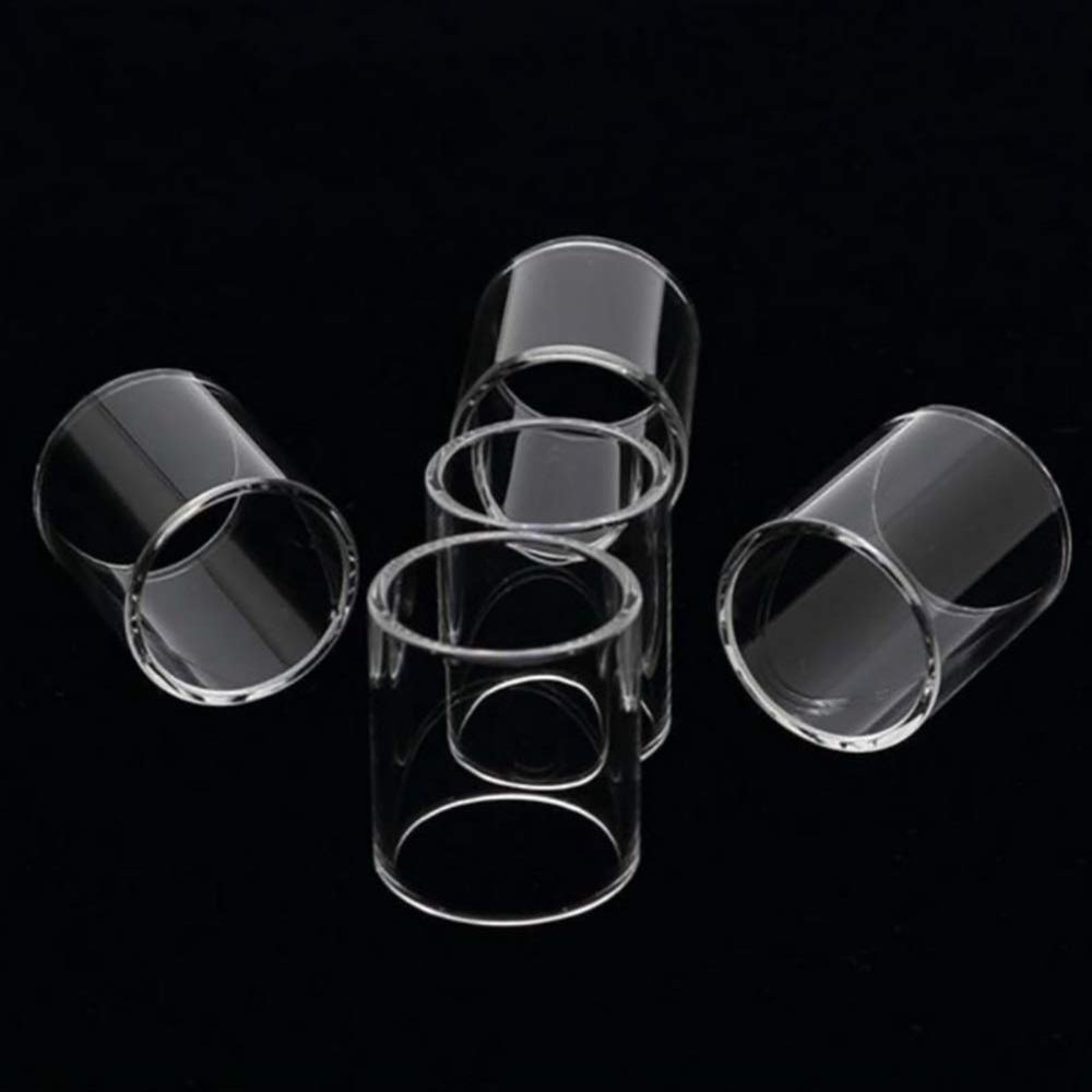 2-Piece Pyrex Glass Tube Set for Cleito 120/Pro, Merlin Mini, Sirene 2, Pharaoh Mini, MELO RT, Melo 4 D25, Just 2/3, Ammit Dual, Creed, Combo and TFV12