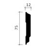 Profhome Flexible Wall Molding 151343F, 200 x 1.2 x 7.5 cm, Primed Polyurethane view 4