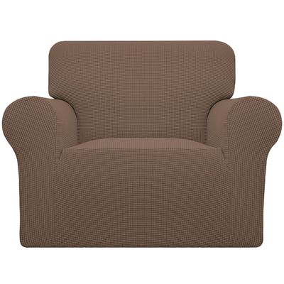 Easy-Going Stretch Armchair Slipcover, Brown