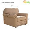 Easy-Going Stretch Armchair Slipcover, Brown view 4