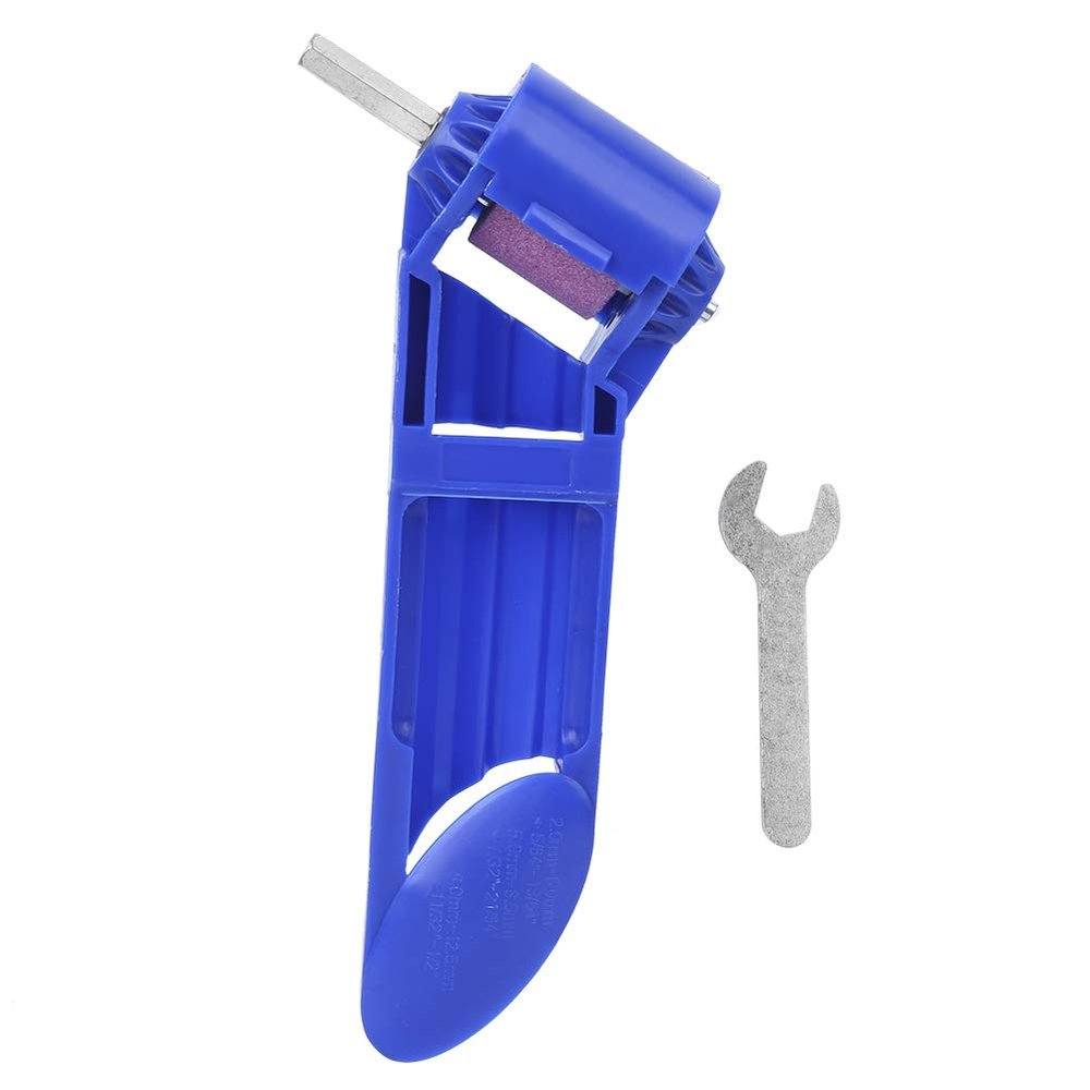 Jectse Drill Bit Sharpener, Corundum + ABS + Steel, Portable with Wrench