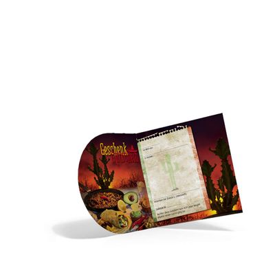 Pythagoras Restaurant Gift Vouchers, 10 Folded Vouchers with Large Company Stamp Field, Envelopes Included