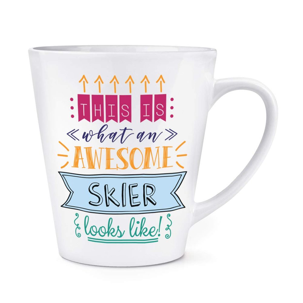 This Is What an Awesome Skier Looks Like 12 oz Latte Mug