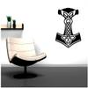 Samunshi Mjölnir Wall Decal, 32 x 40 cm, Black view 3