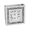 Widdop & Co Hestia Crystal Mantel Clock with Crystal Rim, 15 cm view 1