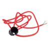 Red Textile Cable Supply Lead with Schuko Plug, H03VV-F 3G0.75 mm², 3 m view 1